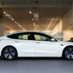TESLA Model 3 Long Range White Side Right view