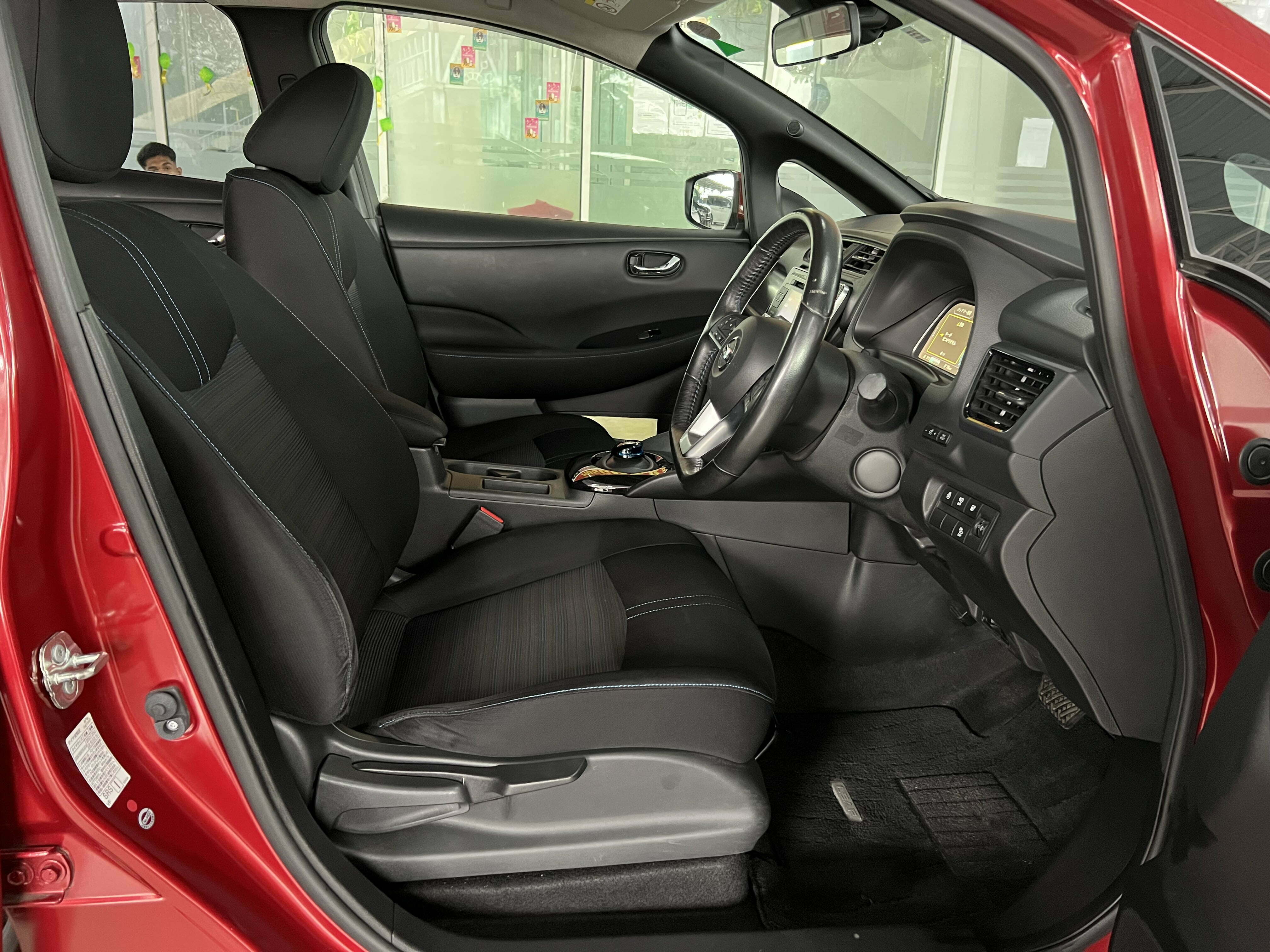 NISSAN Leaf X Wine Red driver cabin