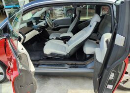 BMW i3 Range Extender Red Black Left View Interior