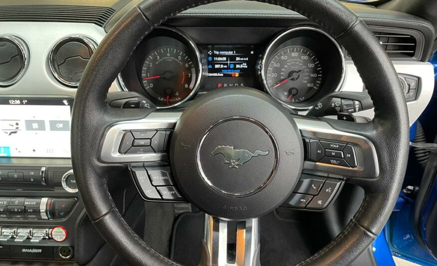 Ford Mustang steering wheel and meter console