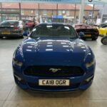 Blue Ford Mustang Front View