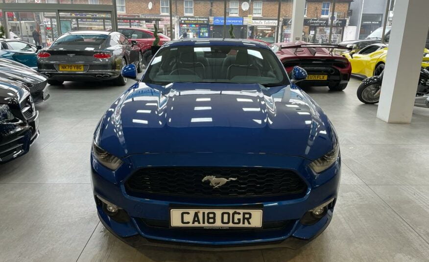 Blue Ford Mustang Front View